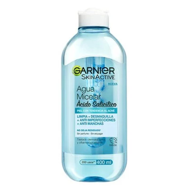 GARNIER AGUA MICELAR CON ÁCIDO SALICÍLICO X 400 ML.